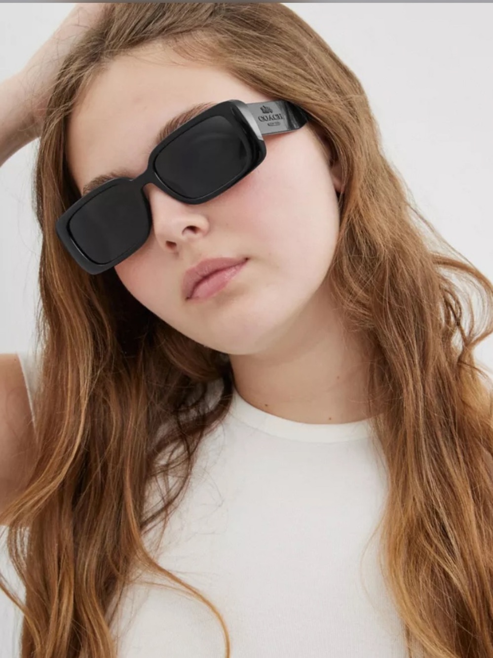 * Coach Black narrow Rectangular Sunglasses 100% UV protection